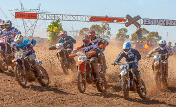 Enduro-x holeshot excitement with Australia’s top off road riders [Photo Credit: Aaryn Minerds]