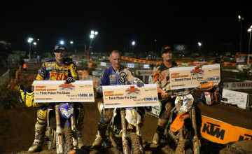 Chris Hollis, Mike Brown, and Toby Price at Sydney enduro-x 2014.