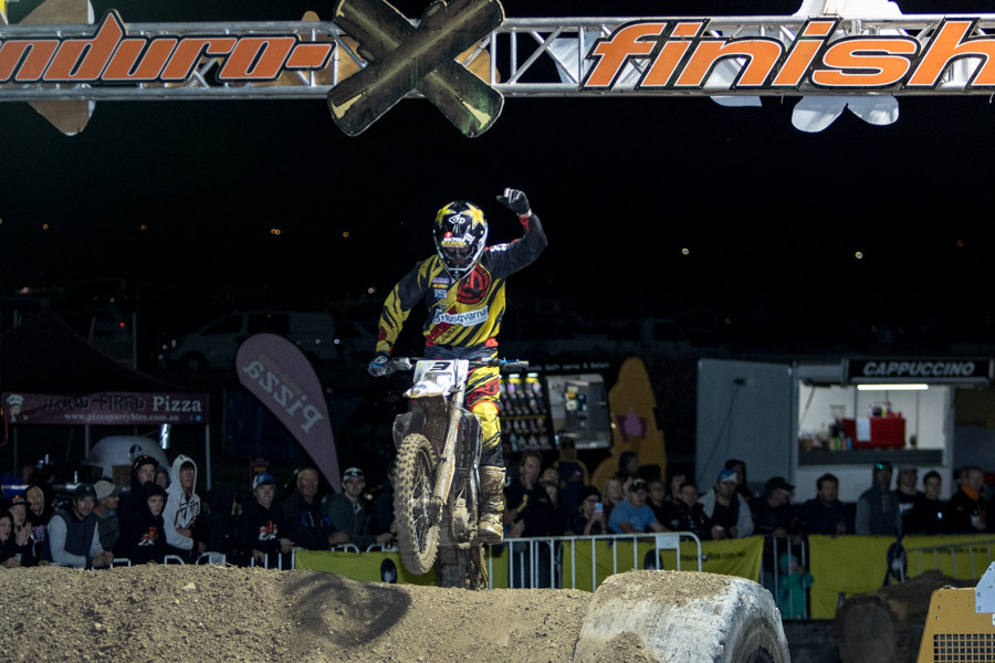 Mike Brown claims the final round win of the season and also the 2015 Australian Enduro-X Championship Credit: Aaryn Minerds